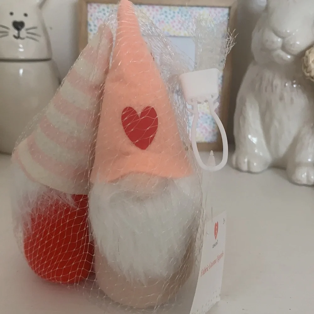 Valentine’s Day Target Spritz Fabric Gnome Figurals Set of 3.